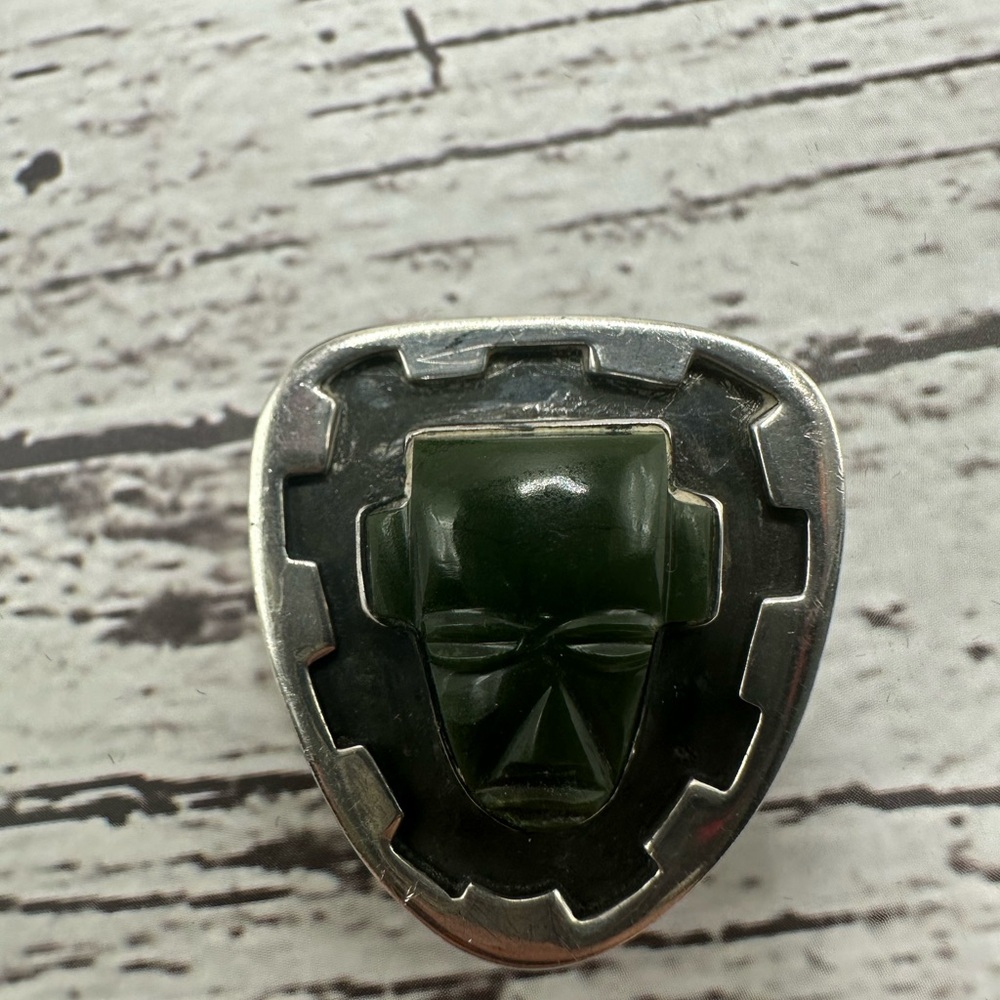 Taxco Silver and Dark Green Bolo